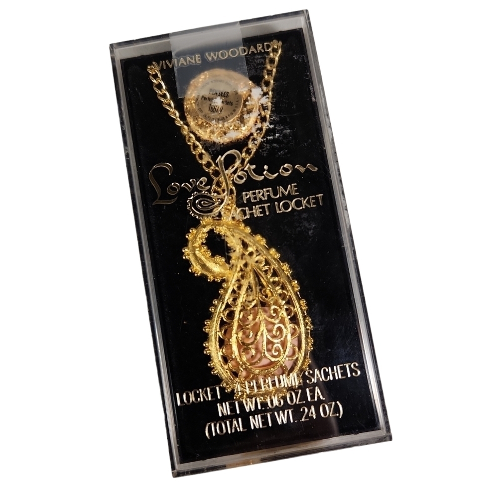 Viviane Woodard Love Potion Pensees Perfume Sachet Locket Necklace